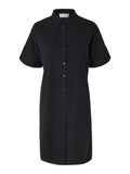 Selected COTTON SHIRT DRESS, Black, highres - 16092160_Black_001.jpg