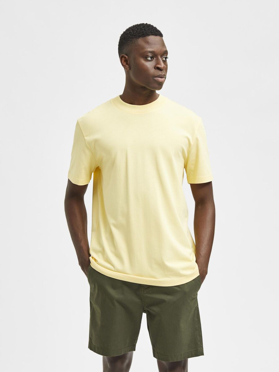 Selected DE CUELLO PERKINS DE ALGODÓN ORGÁNICO 220G CAMISETA, Sunlight, highres - 16077385_Sunlight_003.jpg