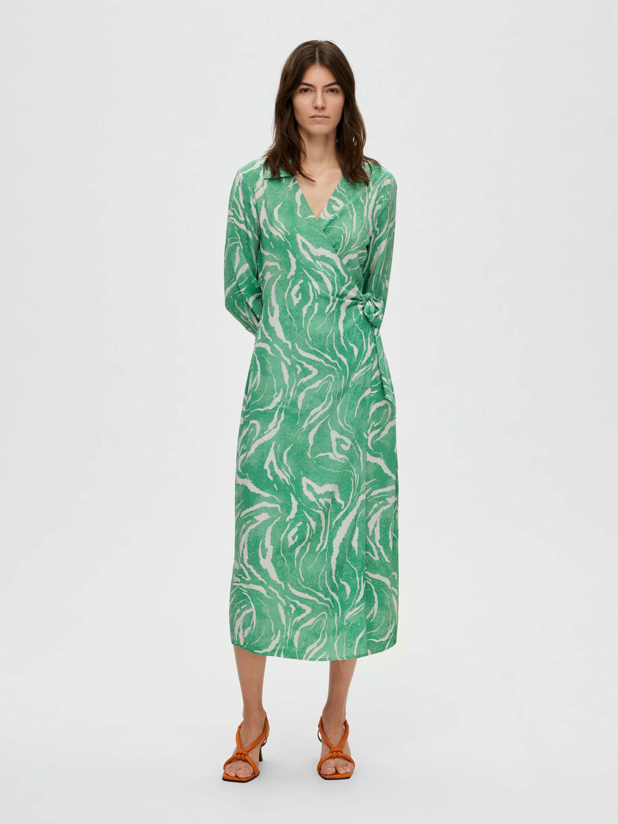 Selected PRINTED WRAP DRESS, Absinthe Green, highres - 16089030_AbsintheGreen_1012877_003.jpg