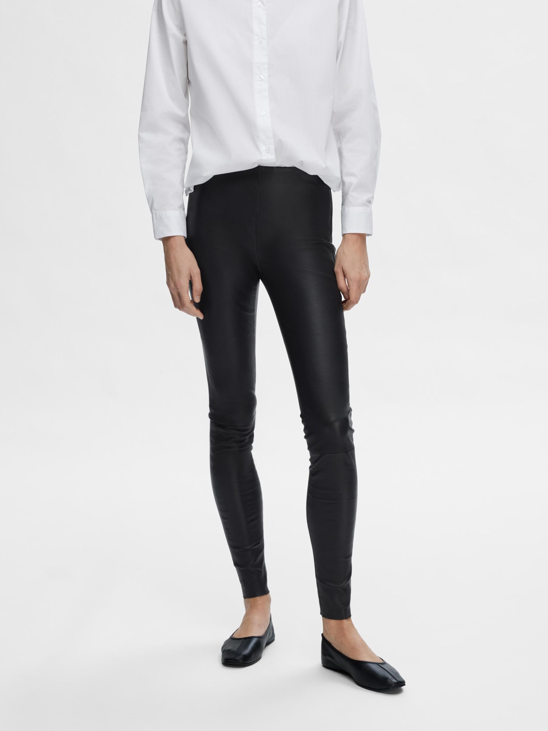 Selected femme leather leggings best sale