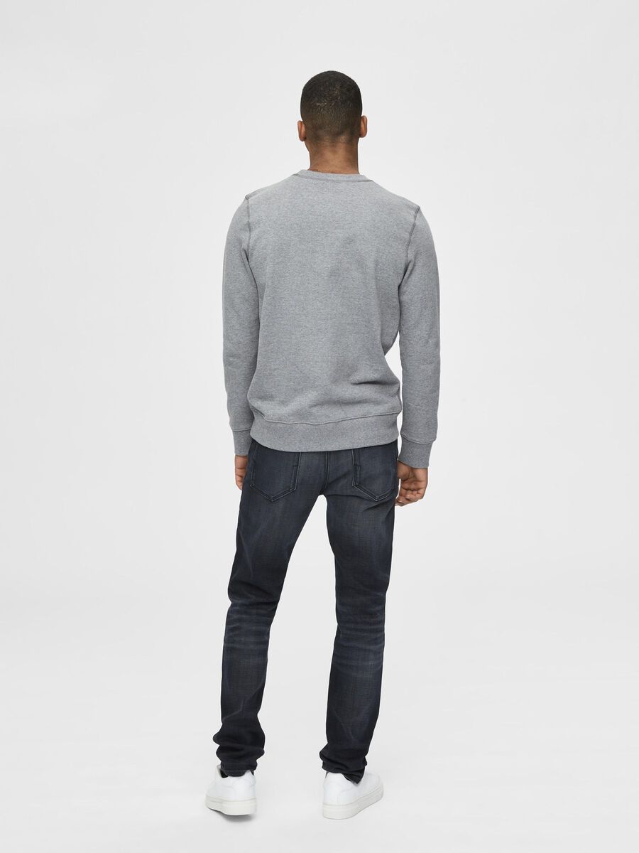 Selected KLASSISK SWEATSHIRT, Medium Grey Melange, highres - 16077366_MediumGreyMelange_004.jpg