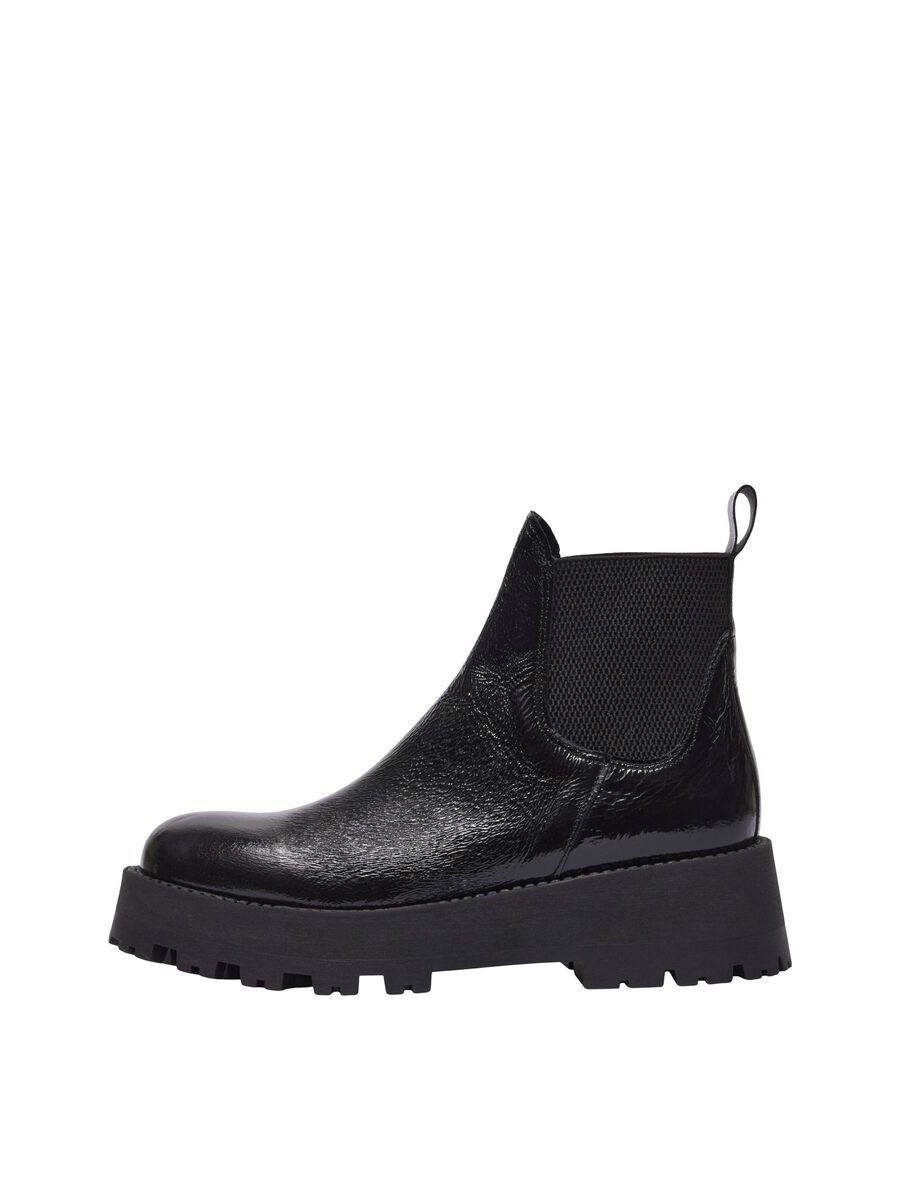 Selected PATENT LEATHER CHELSEA BOOTS, Black, highres - 16087198_Black_001.jpg