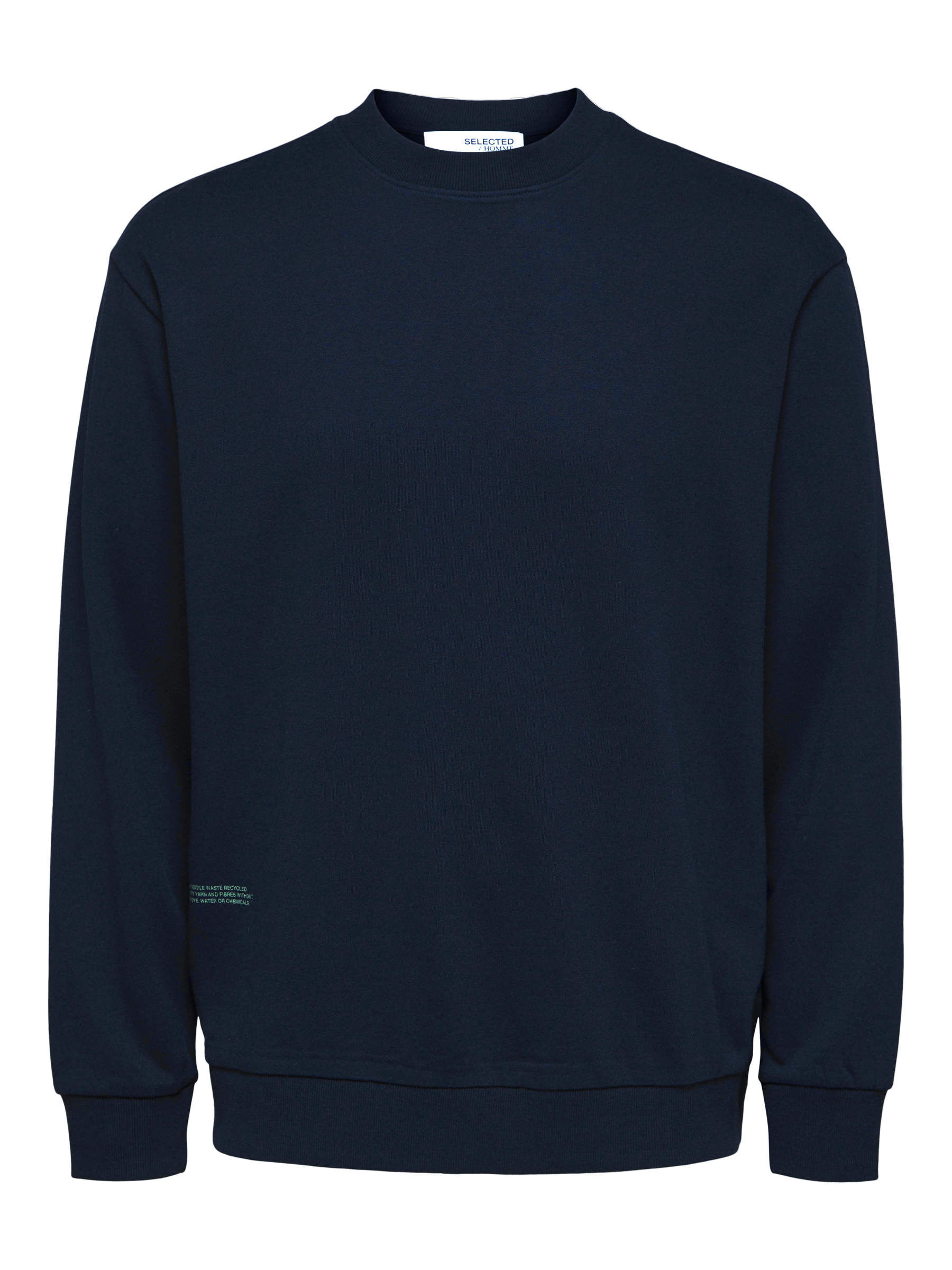 Dark blue crew neck sweatshirt clearance
