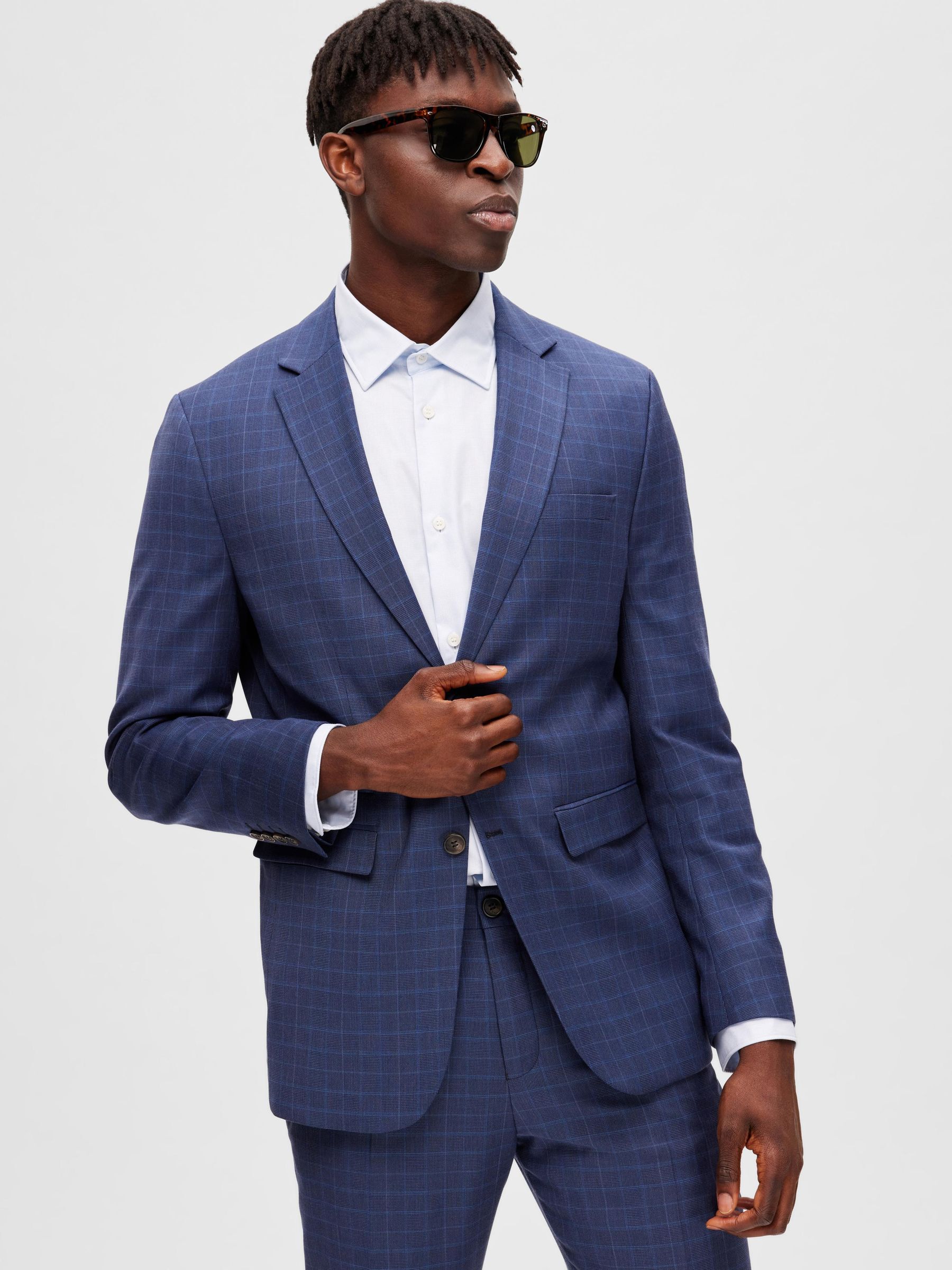 CHECKED BLAZER Blue SELECTED HOMME