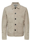 Selected BUTTON-THROUGH SUEDE JACKET, Elephant Skin, highres - 16078390_ElephantSkin_001.jpg