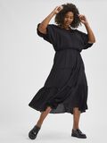 Selected CURVE FRILL PUFF SLEEVE MIDI DRESS, Black, highres - 16080423_Black_008.jpg