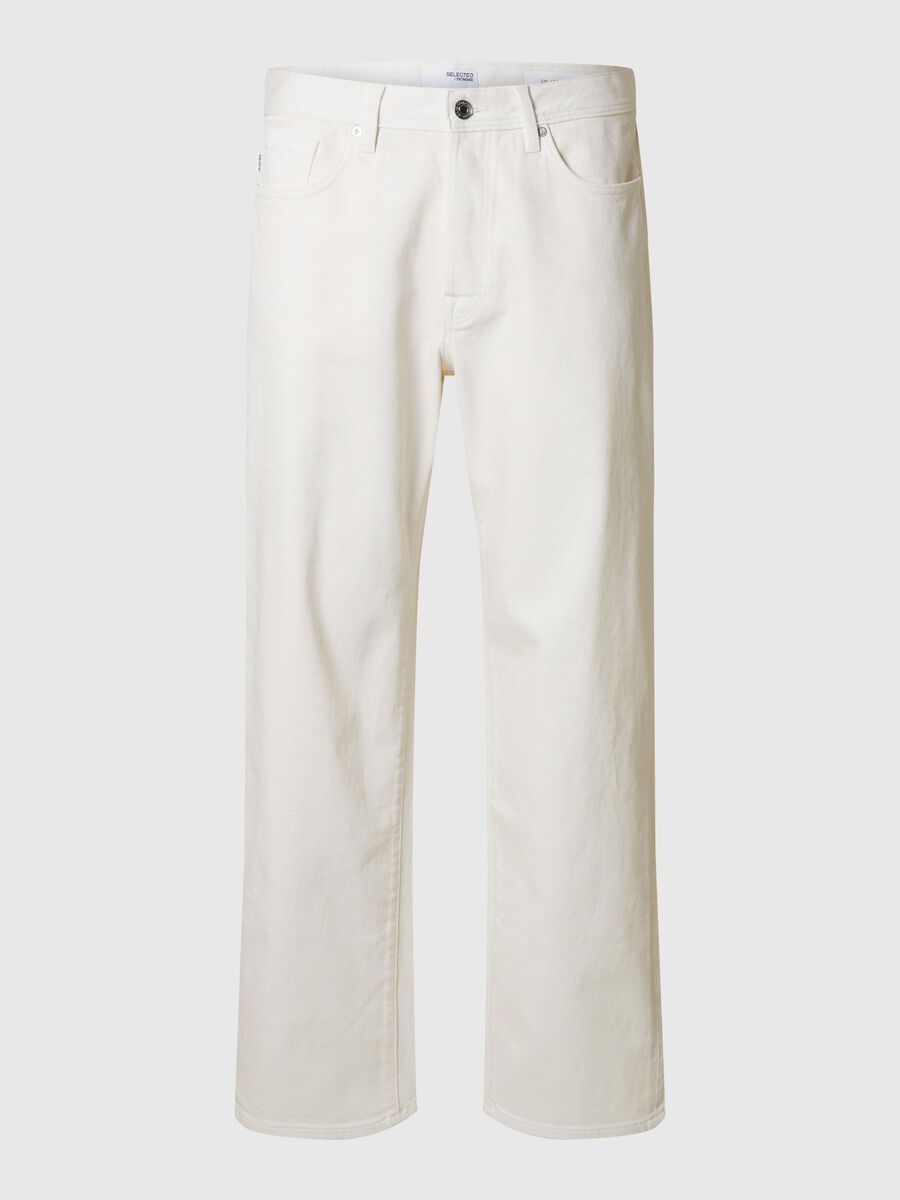 Selected 220 LOOSE FIT JEANS, Egret, highres - 16096313_Egret_001.jpg