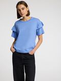 Selected COTTON RUFFLE  T-SHIRT, Cornflower Blue, highres - 16079837_CornflowerBlue_008.jpg