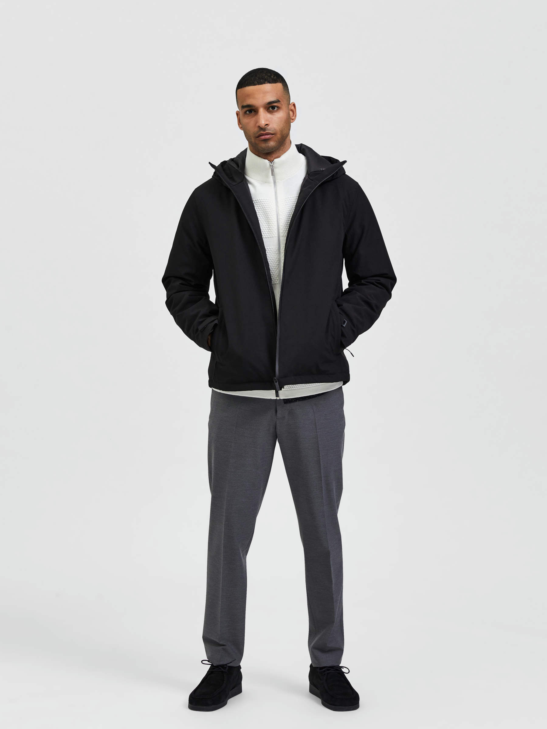 PADDED PARKA COAT Black SELECTED HOMME