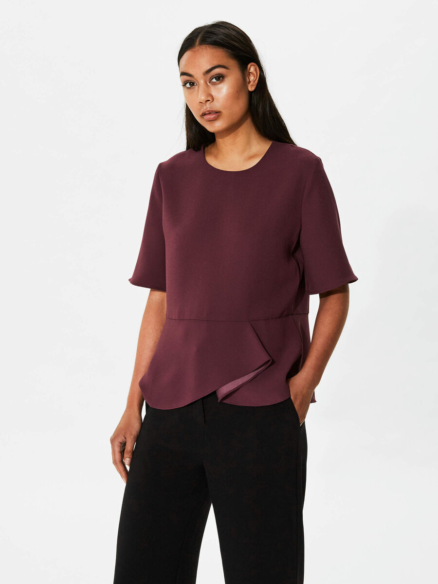 Selected FEMININE - T-SHIRT, Mauve Wine, highres - 16057066_MauveWine_003.jpg