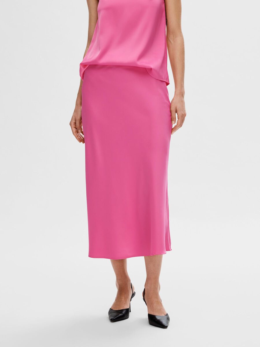 Selected SATIN MIDI SKIRT, Phlox Pink, highres - 16091486_PhloxPink_003.jpg