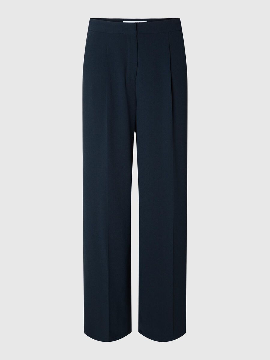 Selected TISSÉ PANTALON À JAMBE AMPLE, Dark Sapphire, highres - 16089912_DarkSapphire_001.jpg