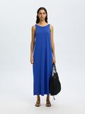 Selected SANS MANCHES EN COTON MÉLANGÉ ROBE LONGUE, Dazzling Blue, highres - 16097851_DazzlingBlue_003.jpg