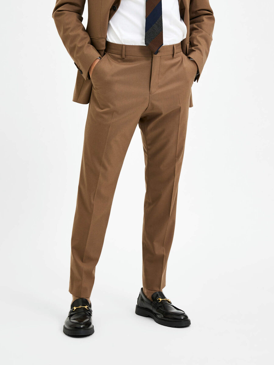 Selected 175 SLIM FIT TROUSERS, Camel, highres - 16085252_Camel_003.jpg