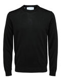 Selected LANGE MOUWEN SWEATER, Black, highres - 16079772_Black_001.jpg