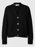 Selected WOOL BLEND KNITTED CARDIGAN, Black, highres - 16096553_Black_001.jpg