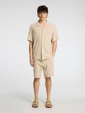 Selected STRIPED COTTON SHORTS, Oatmeal, highres - 16091289_Oatmeal_005.jpg