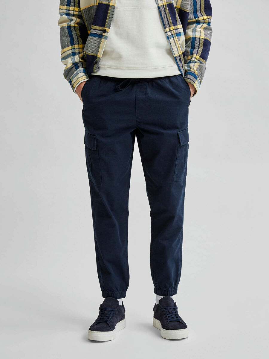 Selected SLIM TAPERED FIT RIPSTOP HOSE, Sky Captain, highres - 16079502_SkyCaptain_003.jpg