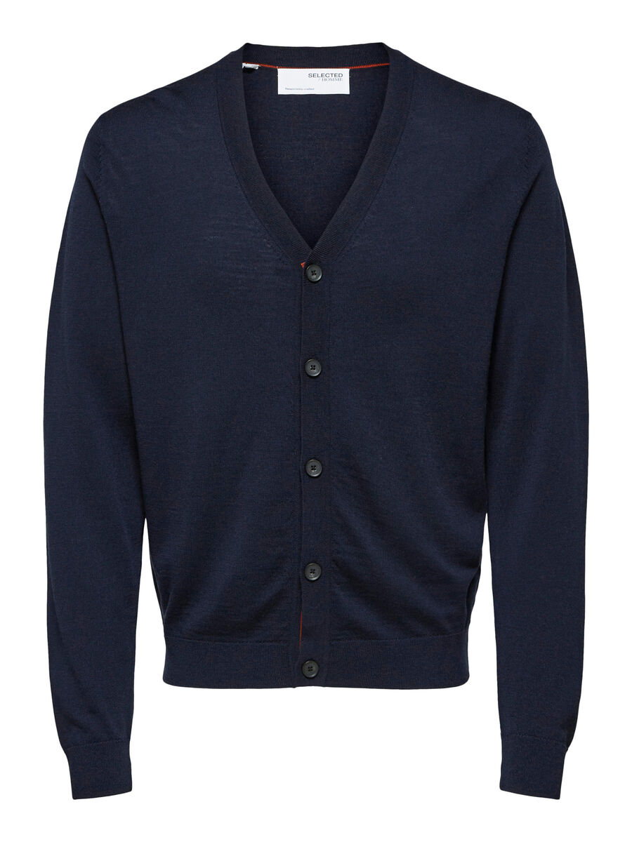 Selected LANGE ÆRMER STRIKKET CARDIGAN, Sky Captain, highres - 16082059_SkyCaptain_892618_001.jpg