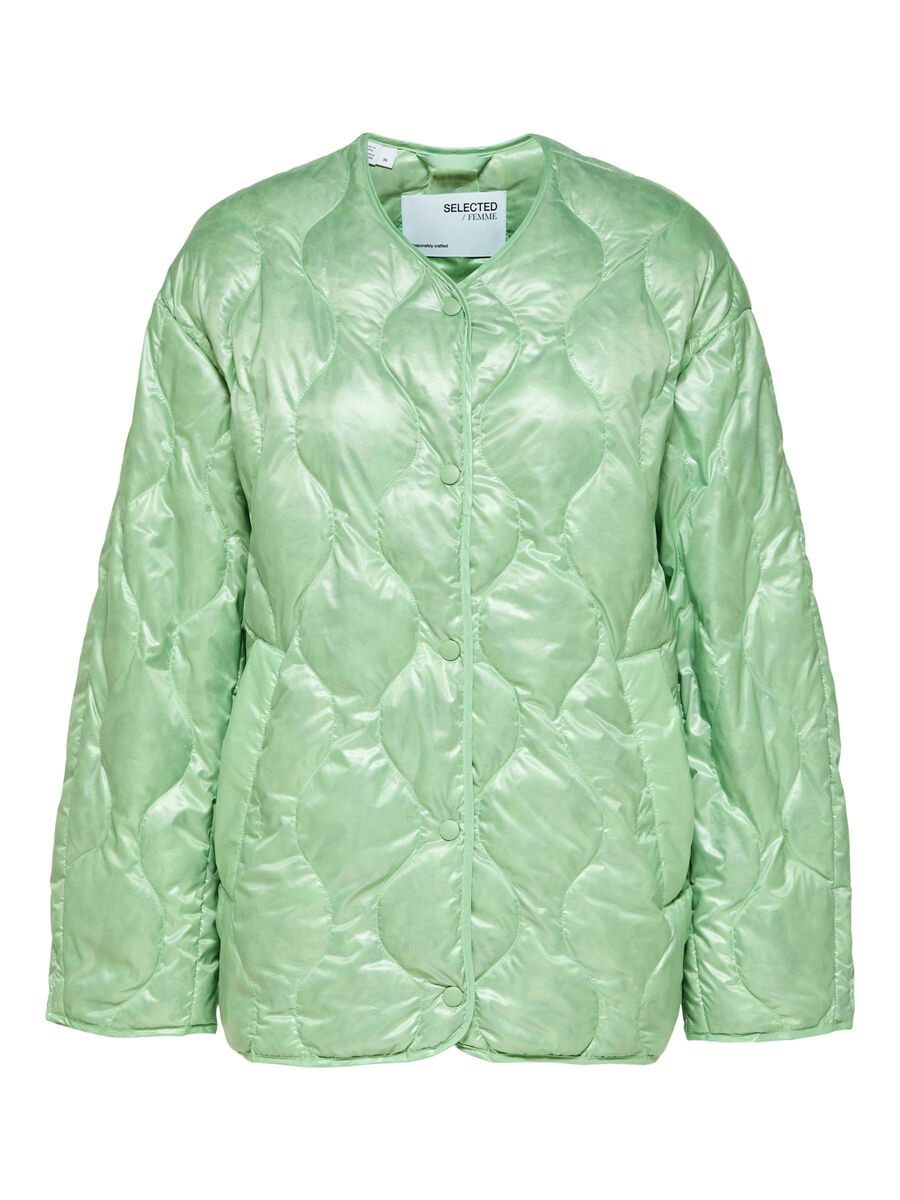 Selected OVERSIZED RE:DOWN® QUILTED JACKET, Sprucestone, highres - 16088008_Sprucestone_001.jpg