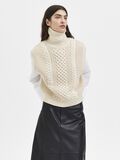 Selected CABLE-KNIT VEST, Sandshell, highres - 16086238_Sandshell_003.jpg