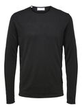 Selected LONG-SLEEVED PULLOVER, Black, highres - 16079774_Black_001.jpg