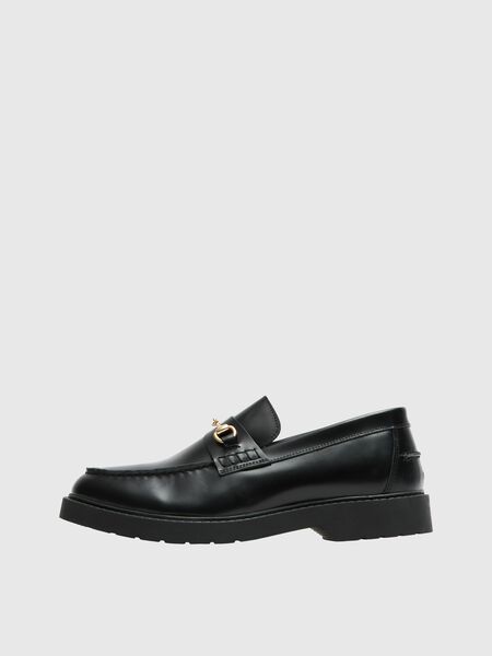 Selected CUERO BOCADO MOCASINES, Black, highres - 16083214_Black_001.jpg