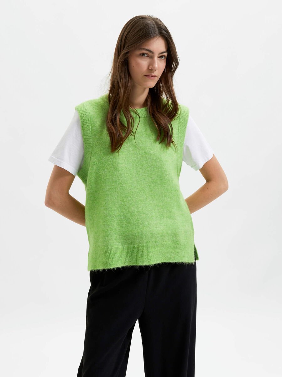 Selected ROUND NECK KNITTED VEST, Greenery, highres - 16083617_Greenery_915219_003.jpg