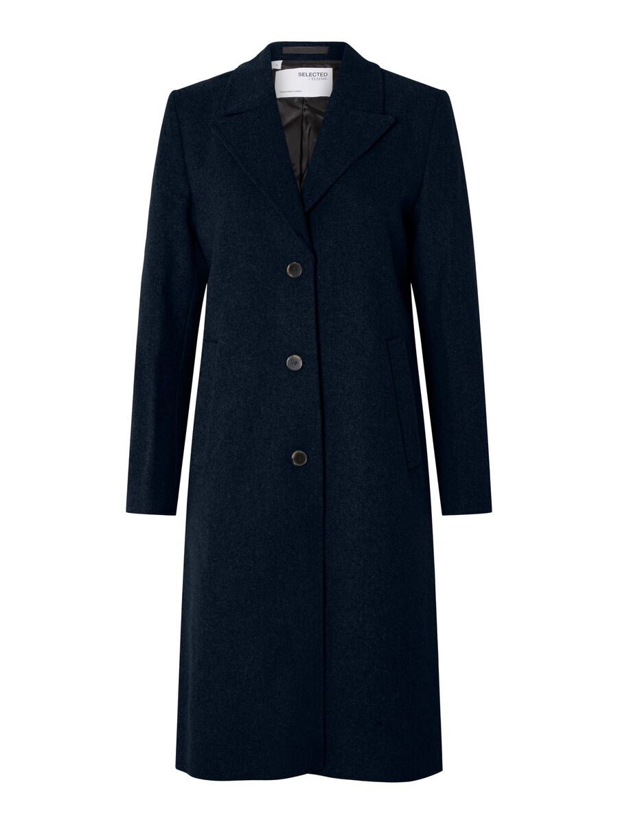 Selected SINGLE-BREASTED WOOL BLEND COAT, Dark Sapphire, highres - 16090094_DarkSapphire_001.jpg