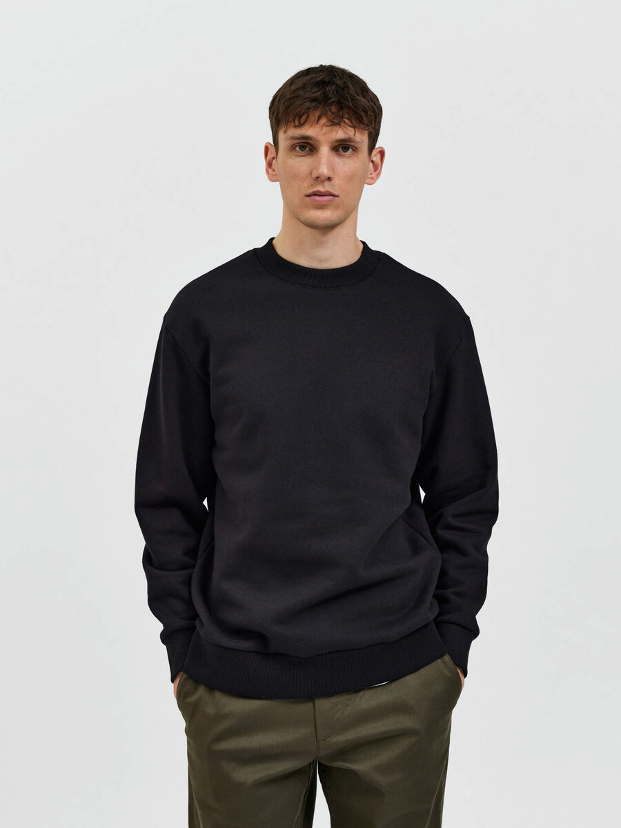 Selected AFSLAPPET SWEATSHIRT, Black, highres - 16085287_Black_003.jpg