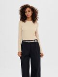 Selected RIBBED LONG SLEEVED TOP, Oatmeal, highres - 16077380_Oatmeal_003.jpg