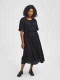 Selected CURVE FRILL PUFF SLEEVE MIDI DRESS, Black, highres - 16080423_Black_005.jpg