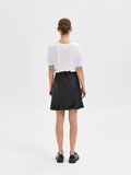 Selected FLOUNCED LEATHER SKIRT, Black, highres - 16083690_Black_004.jpg