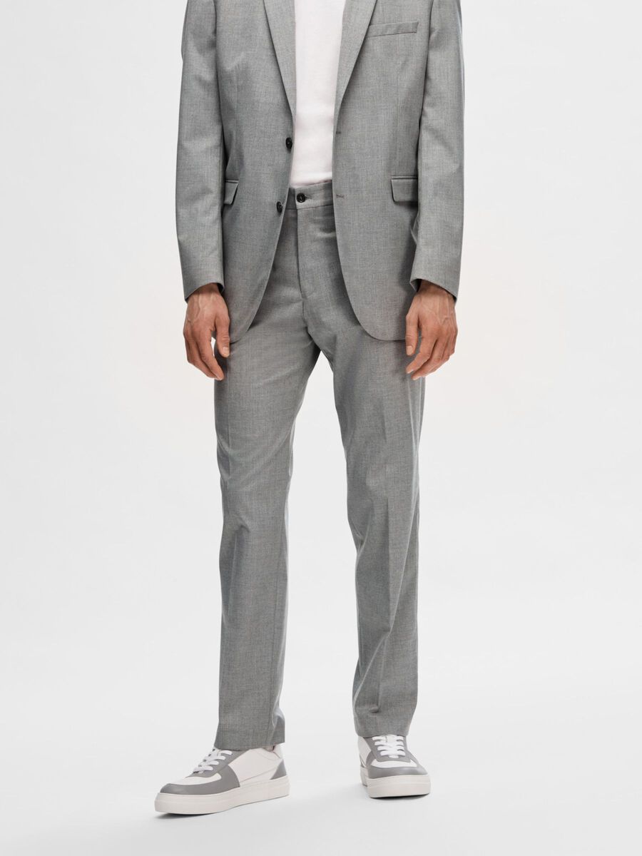 Selected SLIM FIT - PANTALON DE COSTUME, Light Grey Melange, highres - 16056890_LightGreyMelange_003.jpg