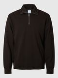 Selected 100% COTTON ZIPPED SWEATSHIRT, Chocolate Torte, highres - 16095732_ChocolateTorte_001.jpg