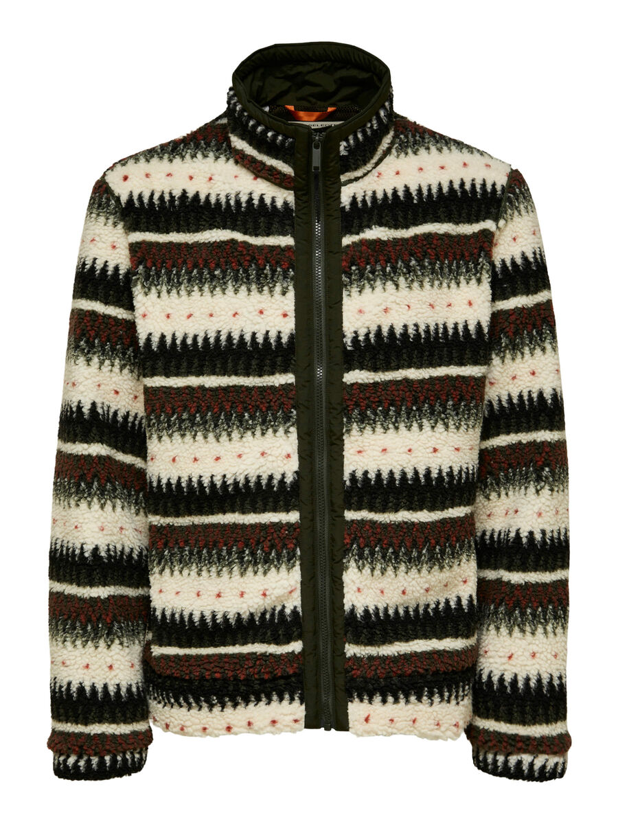 Selected LÄSSIGE FLEECEJACKE, Oatmeal, highres - 16086116_Oatmeal_965997_001.jpg