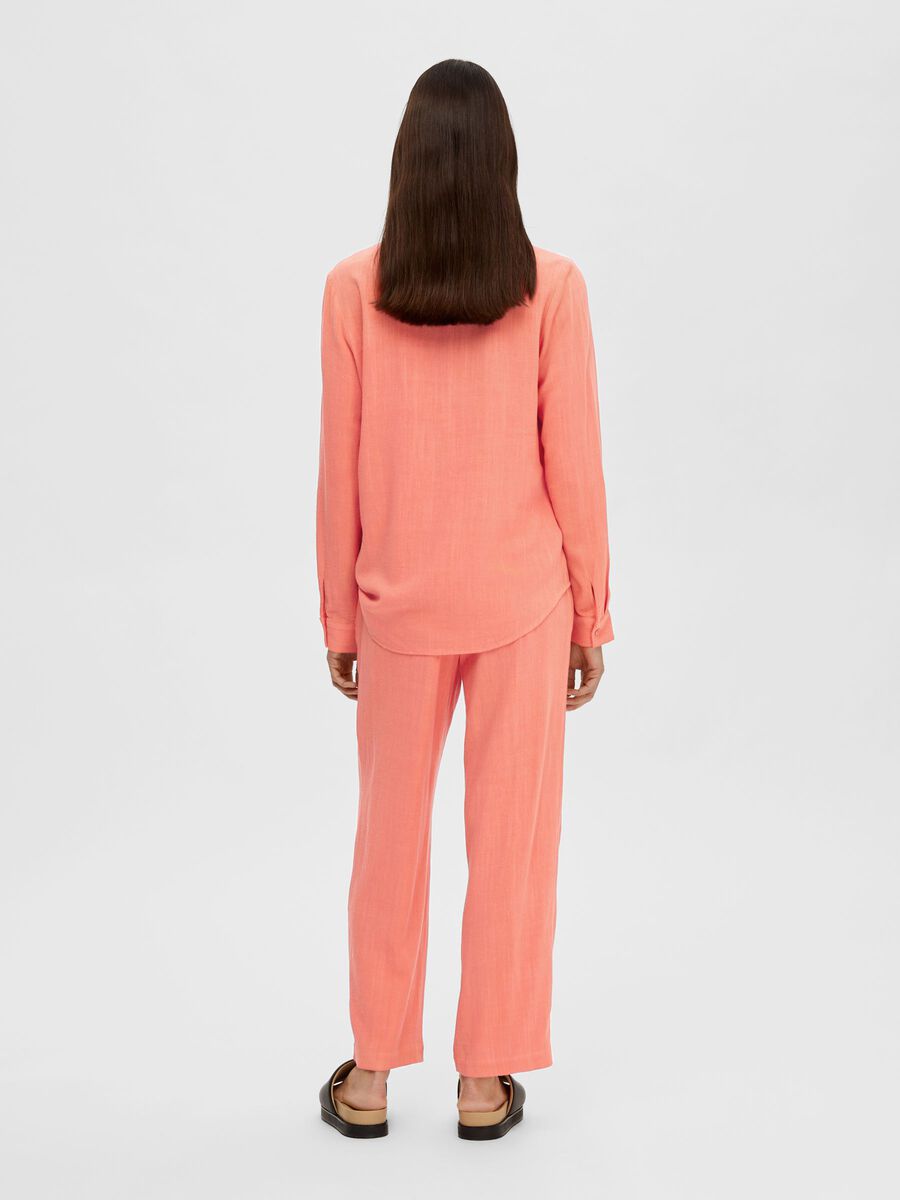 Selected VISCOSE BLEND TROUSERS, Emberglow, highres - 16089062_Emberglow_004.jpg