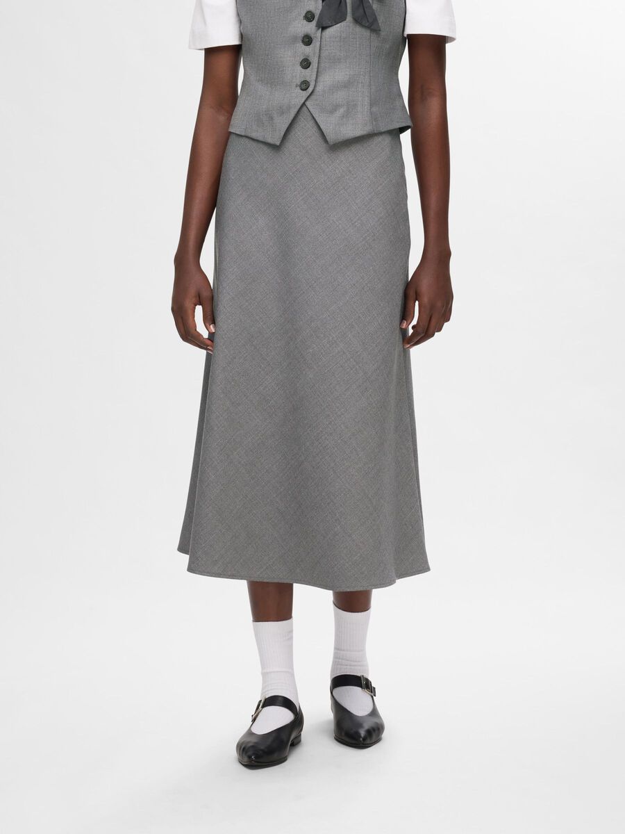 Selected TAILORED WOOL BLEND MIDI SKIRT, Grey Melange, highres - 16095254_GreyMelange_003.jpg