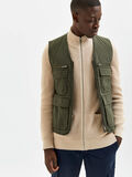 Selected KNITTED ZIP UP CARDIGAN, Oatmeal, highres - 16081845_Oatmeal_008.jpg