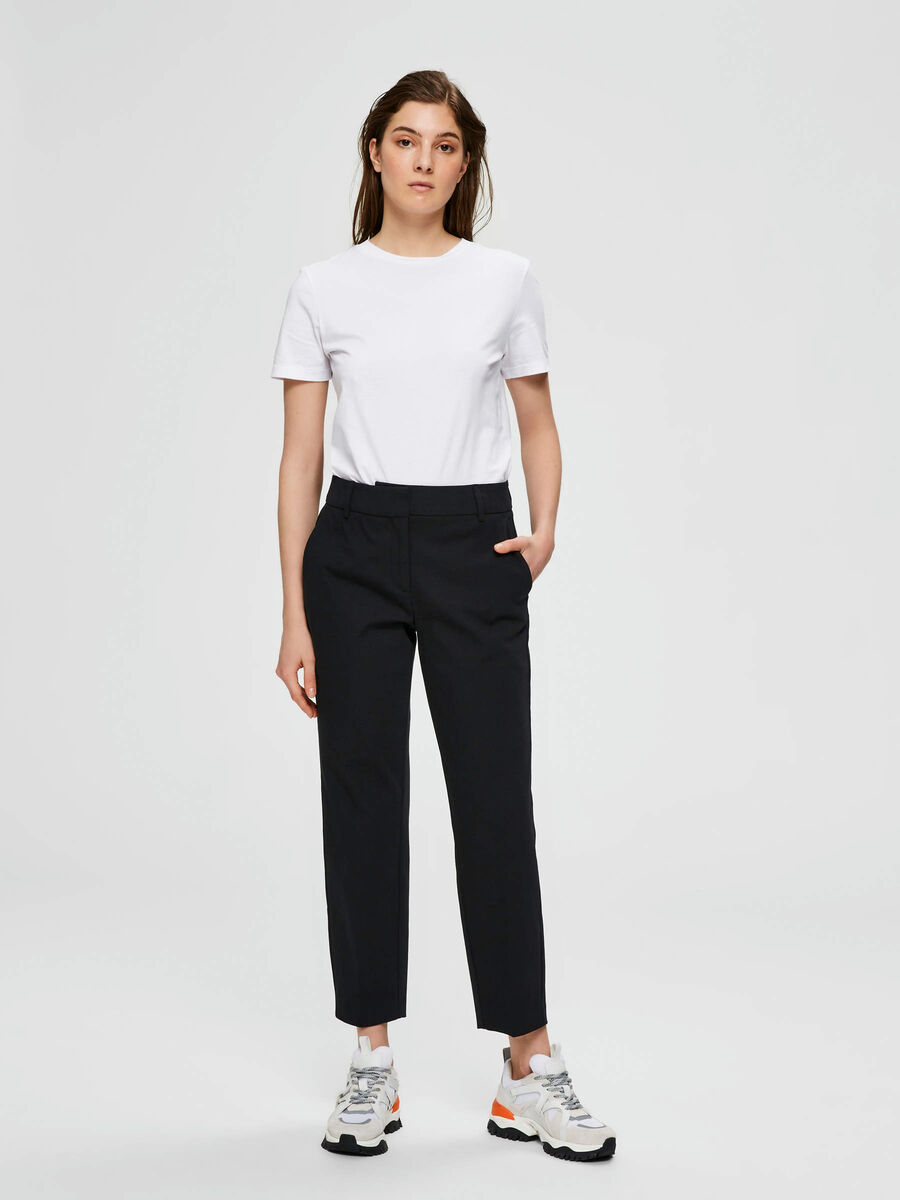 Selected PETITE CROPPED TROUSERS, Black, highres - 16082159_Black_005.jpg