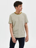 Selected TEJIDO A RAYAS CAMISETA, Cloud Cream, highres - 16085660_CloudCream_949214_003.jpg