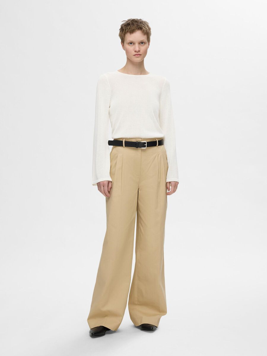 Selected VISCOSE BLEND KNITTED TOP, Birch, highres - 16094751_Birch_005.jpg