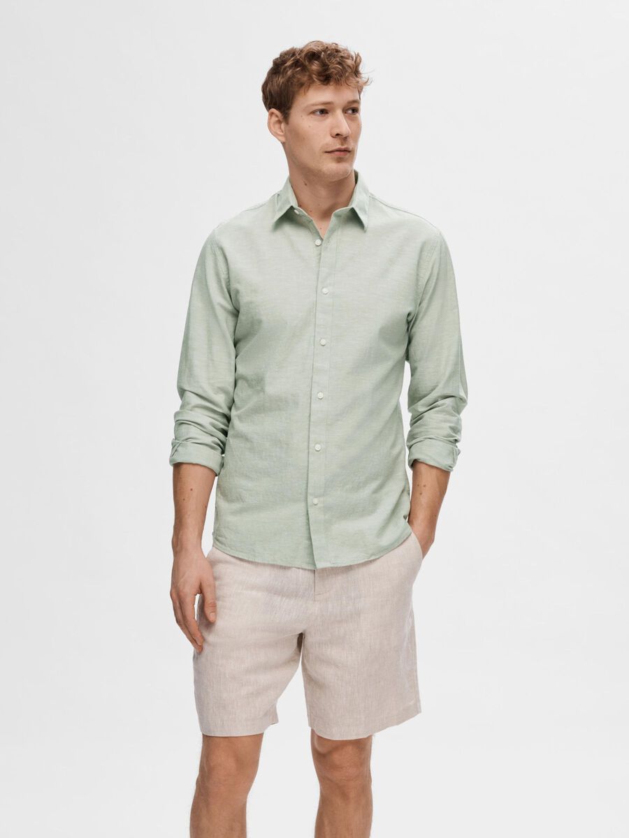 Selected SLIM FIT SHIRT, Vetiver, highres - 16079056_Vetiver_003.jpg