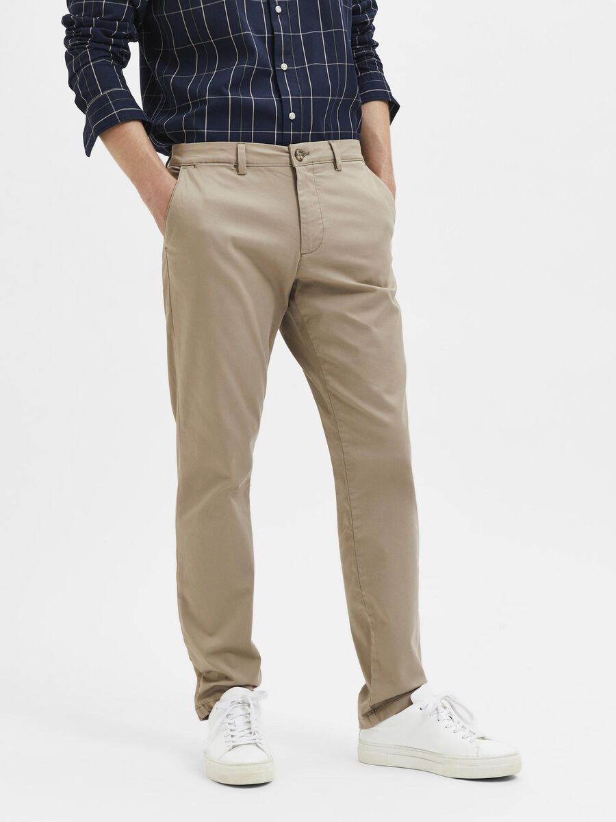 Selected 175 SLIM FIT FLEX CHINOS, Greige, highres - 16087663_Greige_003.jpg