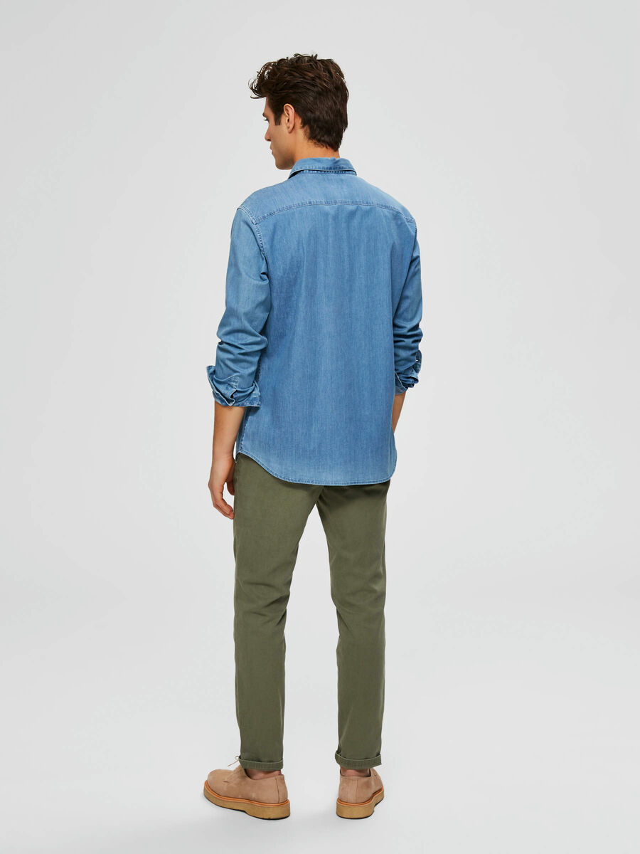 Selected COL ITALIEN - CHEMISE EN JEAN, Medium Blue Denim, highres - 16072012_MediumBlueDenim_004.jpg