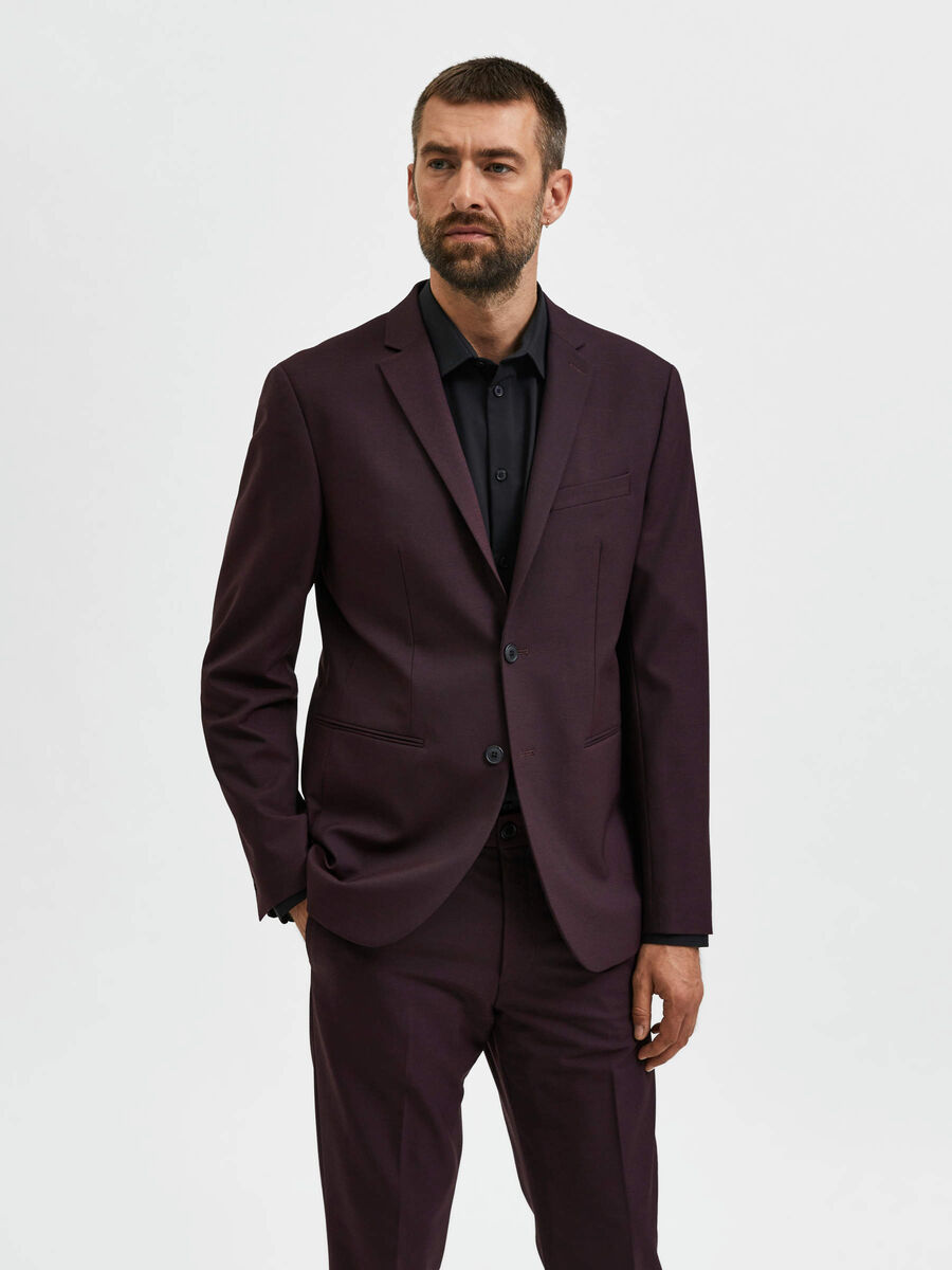 Selected SLIM FIT BLAZER, Tawny Port, highres - 16085245_TawnyPort_003.jpg