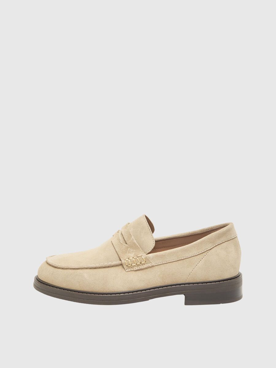 Selected SUEDE LOAFERS, Sand, highres - 16088835_Sand_001.jpg