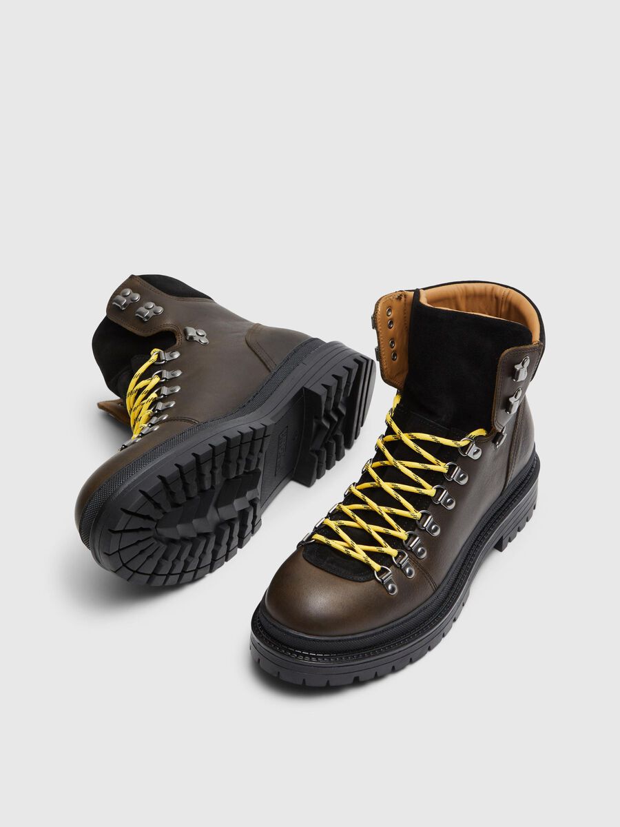 Selected LEATHER HIKING BOOTS, Demitasse, highres - 16087269_Demitasse_005.jpg