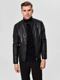 Selected LAMB  - LEATHER JACKET, Black, highres - 16067130_Black_003.jpg