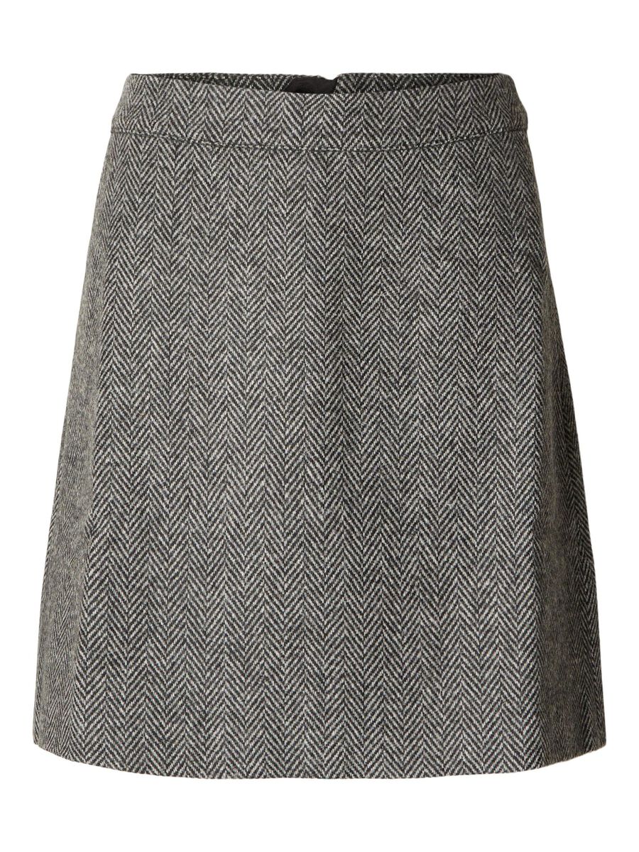 Selected TAILORED MINI SKIRT, Dark Grey Melange, highres - 16092690_DarkGreyMelange_1086267_001.jpg